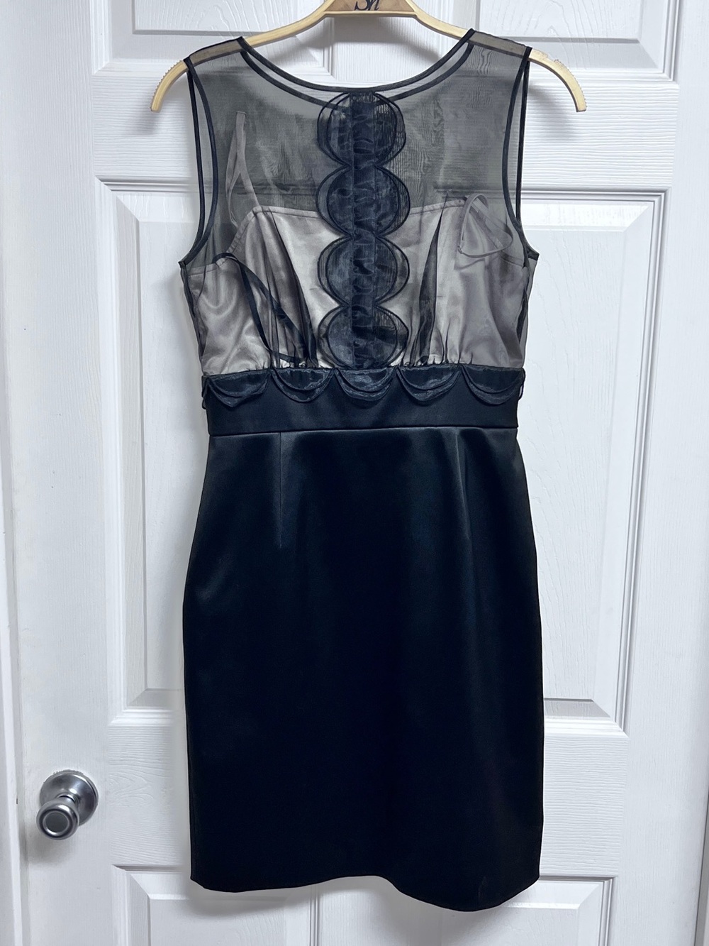 Max & Cleo Sz 6 Sleeveless Black Party Cocktail Formal Sheath Dress